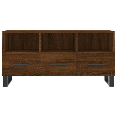 vidaXL Szafka pod TV, brązowy dąb, 102x36x50 cm