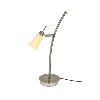 Lampka stołowa 1xG9 55cm patynowa/biała Kroton 33-88942