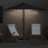 Parasolka ogrodowa Czarny 294 x 150 x 224 cm Poliester i Stal