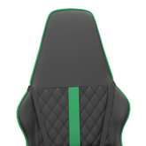 vidaXL Fotel gamingowy, czarno-zielony, sztuczna skóra model standard