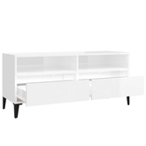 vidaXL Szafka pod TV, wysoki połysk, biała, 100x34,5x44,5 cm model standard