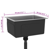 Ręcznie robiony zlew kuchenny, stal nierdzewna