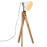 Lampa stojąca, 25 W, biała, 45x45x120 cm, E27