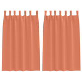 Firany blackout z kółkami 2 pcs terakota 175 x 140 cm Poliester
