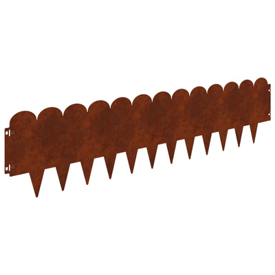 Krawężnik do trawnika 30 szt. 103 x 25 cm Stal Rdzawy
