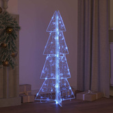 Choinka z 100 diodami LED Niebieski 120 cm Akryl