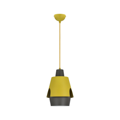 Lampa wisząca żółta/szara E27 Falun Ledea 50101149