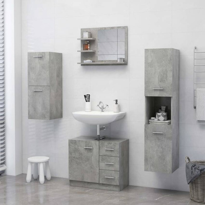 vidaXL Lustro łazienkowe, szarość betonu 60x10,5x45 cm