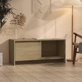 vidaXL Szafka pod TV, dąb sonoma, 90x35x40 cm, materiał drewnopochodny