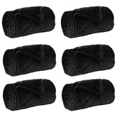 Koce narzutowe 6 pcs Czarny 130 x 150 cm Polar