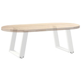 Nogi do stolika kawowego w kształcie litery U 2 szt. Białe 60x(42-43) cm Stal