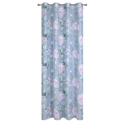 Zasłona Flora popielata 140x250