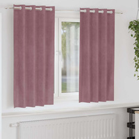 Zasłony zaciemniające 2 pcs Ciemny Róż 140 x 175 cm Aksamit