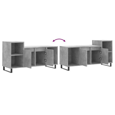 vidaXL Szafka pod TV, szarość betonu, 100x35x55 cm model standard