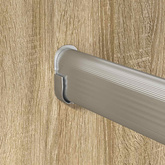 Drążek do szafy 12 pcs Srebrny 664 x 15 x 29 mm Stop Aluminium