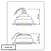Trimless bezramkowy downlight Podtynkowy Biały ULAC240