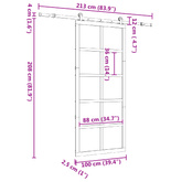 Drzwi przesuwne 100 x 208 cm Lite drewno sosnowe naturalny