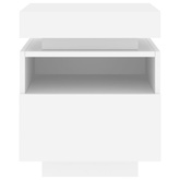 Szafki nocne z oświetleniem LED, 2 szt., białe, 40x39x48,5 cm