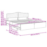 Ramka łóżka Betonowy szary 200 x 200 cm Drewno inżynieryjne