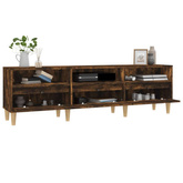 vidaXL Szafka pod TV, przydymiony dąb, 150x30x44,5 cm