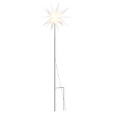 Ozdoba świetlna LED na kołku, składana, biała, 57 cm