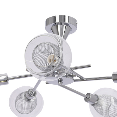 Lampa sufitowa wisząca żyrandol chromowy Ozzo Candellux 35-72252