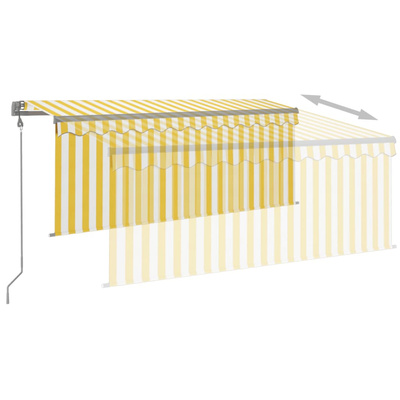 Automatyczna markiza z zasłoną, LED i czujnikiem, 3x2,5 m