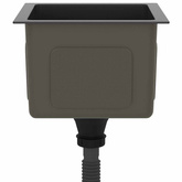 Ręcznie robiony zlewozmywak, czarny, stal nierdzewna