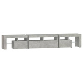 vidaXL Szafka pod TV z oświetleniem LED, szarość betonu, 230x36,5x40cm
