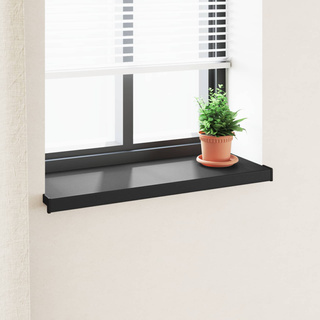 Parapet okienny Czarny z rysunkiem drewna 100 x 30 x 4,5 cm PVC