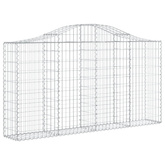 Kosze gabionowe, 30 szt, 200x30x100/120cm, galwanizowane żelazo
