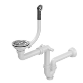 zatyczkowy 3 1/2" z syfonem 1-komorowy stal (GRANIT-pionowy), save space Odpływ