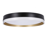 Florida lampa sufitowa plafon biały + złoty + czarny 24w led 38 cm klosz biały
