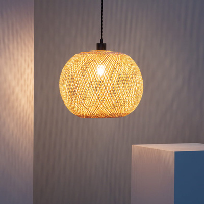 Lampa wiszaca Boho z Bambusa ?40cm Abruzzo Espresso E27