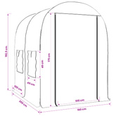 Szklarnia z ramą 160 x 200 x 192,5 cm PVC przezroczysty