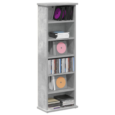 Kabinet na płyty CD Betonowy szary 60 x 17 x 92 cm