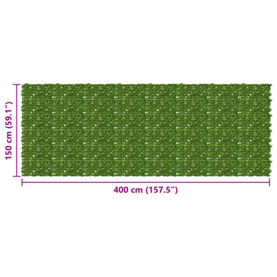 Parawan balkonowy z liśćmi Zielony i Żółty 400 x 150 cm