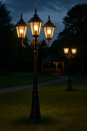 Wysoka zewnętrzna lampa stojąca K-7009A2/3 czarna z serii STANDARD KAJA