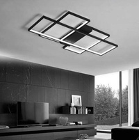 Lampa Led ring 123W czarna + Pilot ROMA