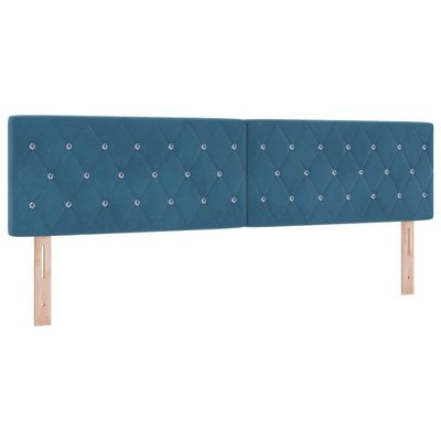 Łóżko z pojemnikiem i materacem LED granatowy 180 x 200 cm