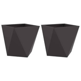 Donica 2 pcs Czarny 40 x 40 x 40 cm Stal
