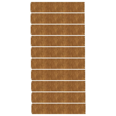 Obrzeża trawnikowe, 10 szt., 20x103 cm, giętkie, stal Corten