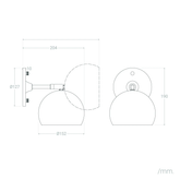 Kinkiet złoto-czarny Abruzzo Stefano E27