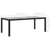 9-cz. zestaw mebli ogrodowych z poduszkami, rattan PE, czarny