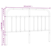 Metalowe wymienne wezgłowie, czarne, 135 cm