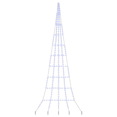 Ledowa Choinka Bożonarodzeniowa z Kolcami do Ziemi 511 cm Metal