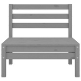 2-osobowa sofa ogrodowa, szara, lite drewno sosnowe