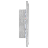 vidaXL Lustro łazienkowe LED, szarość betonu, 40x8,5x37 cm, akryl
