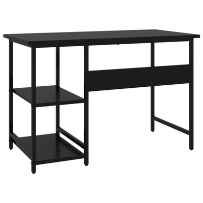 vidaXL Biurko komputerowe, czarne, 105x55x72 cm, MDF i metal