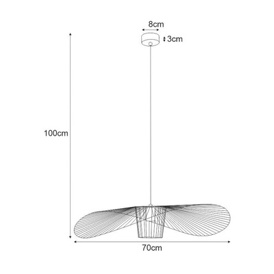 Lampa wisząca KP-21 MINI CZARNY z serii KAPELUSZ
